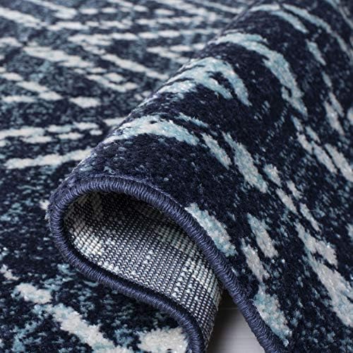 SAFAVIEH Adirondack Collection Runner Rug - 2'6" x 10', Navy & Ivory, Modern Diamond Distressed Design, Non-Shedding & Easy Care, Ideal for High Traffic Areas in Living Room, Bedroom (ADR131N) - Image 5