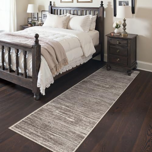 2x8 Runner Rug Non Slip,Washable Hallway Runner Rug,Brown - Image 4
