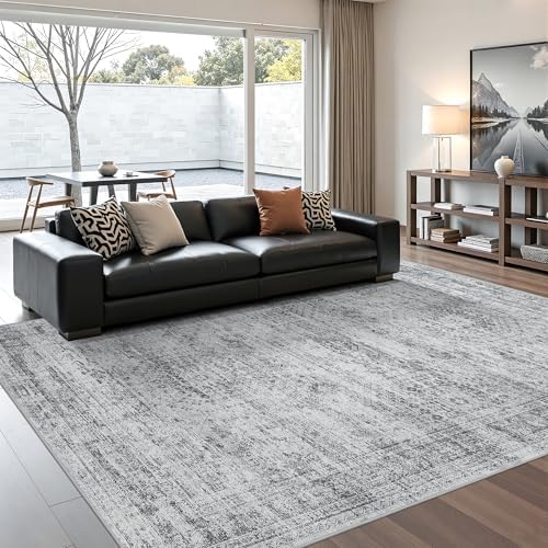 6x9 Area Rugs for Living Room,Large Washable Rug,Grey - Image 3