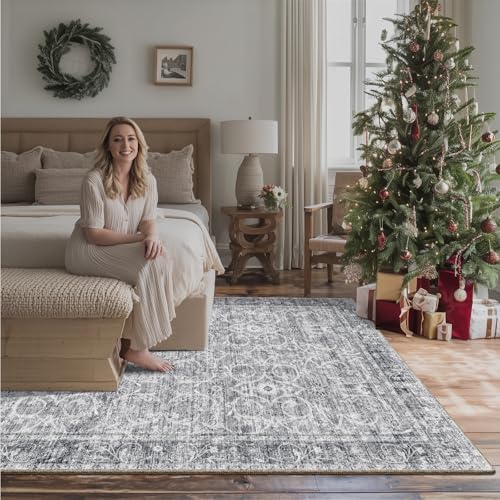Machine Washable Rugs for Living Room: 6x9 Area Rugs for Bedroom - Image 3