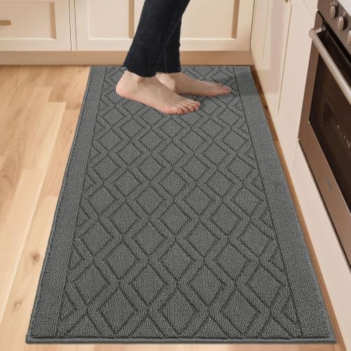 COSY HOMEER Kitchen Rugs Non Slip Washable 24"x60" Kitchen Mats for Floor by COSYHOMEER