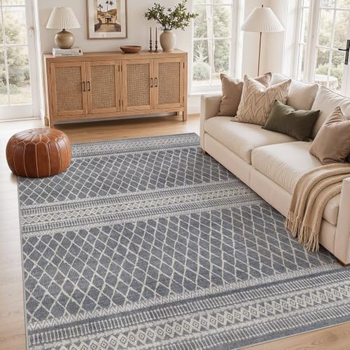 cotiled Boho 5x7 Area Rugs for Living Room: Soft Moroccan Washable Rug by COTILED