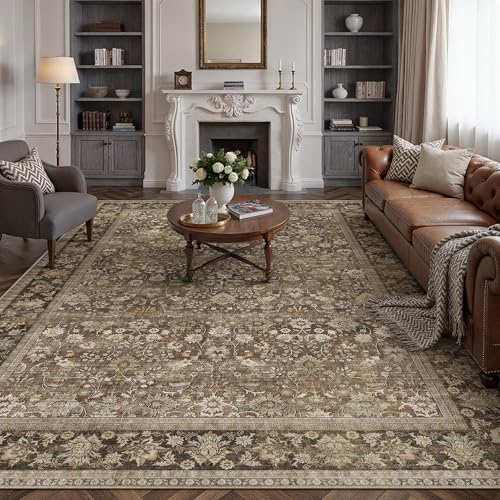 HUGEAR 8x10 Washable Area Rug for Living Room by HUGEAR