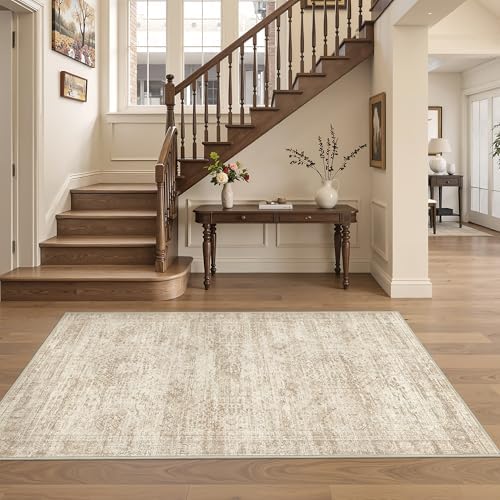 3x5 Rug for Entryway,Washable Area Rug,Beige - Image 4