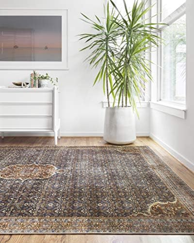 Loloi Layla Cobalt Blue/Spice 2'-6" x 9'-6" Runner Rug - Image 6