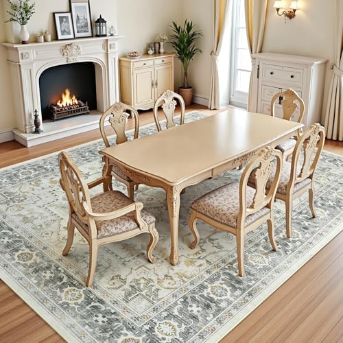 Lofus 5x7 Taupe Grey Rugs for Bedroom Living Room, Vintage Boho Carpet - Image 5