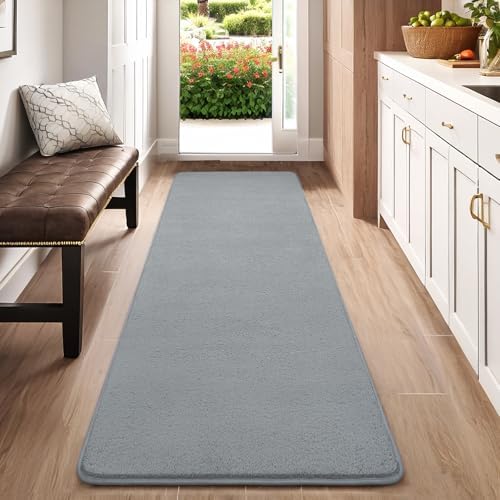 AROGAN 2x8 Runner Rug for Hallway, Long Runner Rugs Non Slip, Grey - Image 2