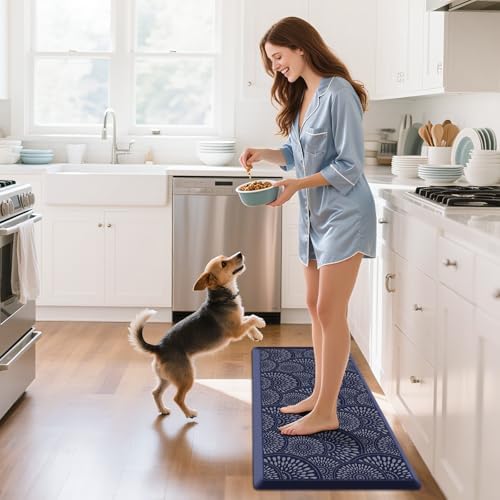 Mattitude Kitchen Mat, 17.3x39in Heavy Duty Ergonomic Comfort Foam Standing Desk Mat, Waterproof Non-Slip Standing Mats and Rugs for Kitchen, Office, Laundry, Blue - Image 7