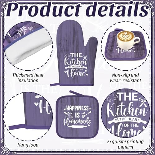 Fourluoo 10 Pcs Purple Kitchen Decor Set - Image 5