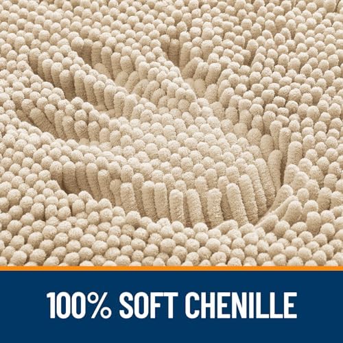 OLANLY Large Bathroom Rugs 44x32, Extra Soft Absorbent Chenille Bath Rugs - Image 3