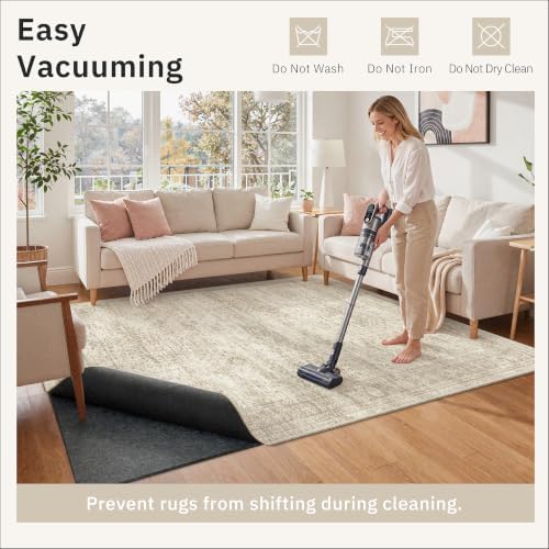 Soalmost 9x12 Non Slip Rug Pads, 1/4" Thick Felt Cushioned Rug Gripper Pad - Image 4