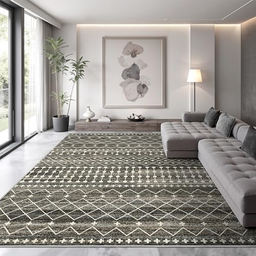 Miukiki 8x10 Area Rug for Living Room, Washable Soft Non Slip Rug Black - Image 5