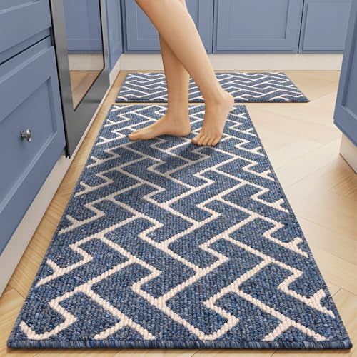 hicorfe Kitchen Runner Rug,20"x48"+20"x32" Kitchen Set,Non-Slip Kitchen Mat by Hicorfe