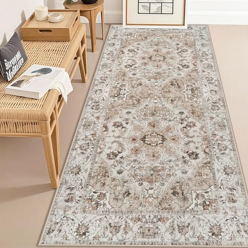 Washable Hallway Runner Rug 3x6: Non Slip Runner Rugs with Rubber Backing by TOPRUUG