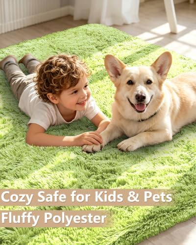Smiry Area Rugs for Living Room Bedroom 2x6 ft, Fluffy Washable Carpet - Image 3