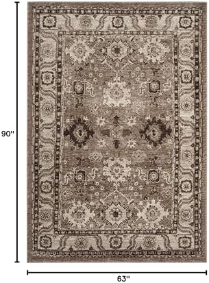 SAFAVIEH Vintage Hamadan Area Rug 5'3"x7'6", Traditional Taupe VTH214T - Image 2
