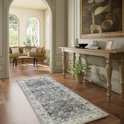 Runner Rug Washable Kitchen Runner: 2'6"x8' Hallway Runner Rugs Stain Resistant Non Slip Low Pile Soft Boho Carpet Runners for Hallways Bedroom Entryway Indoor Beside Bathroom Laundry Room - Image 6