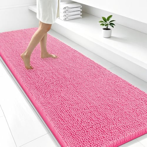 Smiry Bathroom Rugs 47X24, Luxury Chenille Extra Soft Absorbent Bath Mat by Smiry