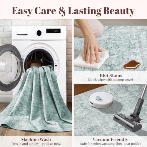 Homemate Washable Rug 8x10 Area Rugs - Vintage Rugs for Living Room - Image 5