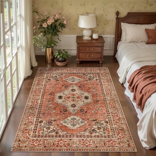 Tangsoo Oriental 3x5 Washable Rugs, Non Slip Accent Rugs for Entryway by Tangsoo