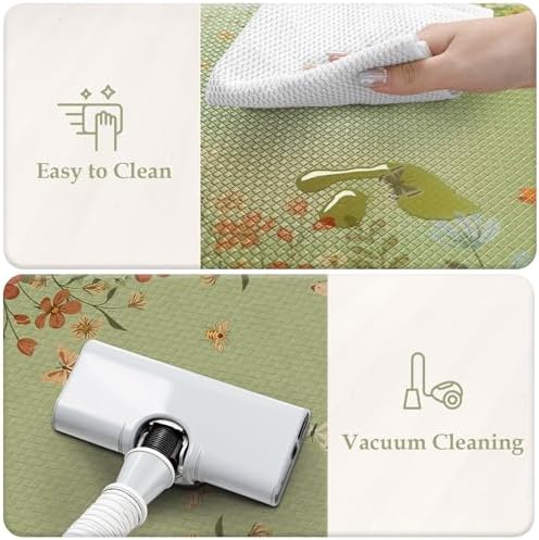KIMODE Anti Fatigue Kitchen Mat for Floor, Butterfly Flower Kitchen Rugs - Image 5