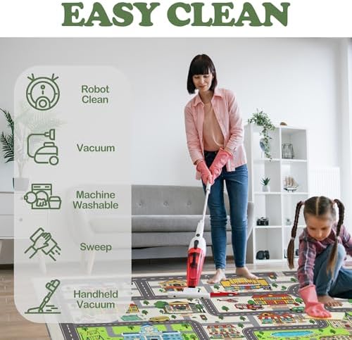 Nayoroom Kids City Road Rug, Interactive Town Map, Non-Slip, 3 x 5 ft - Image 6