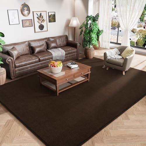 Amearea Modern Area Rugs for Bedroom Living Room, 5x8 Brown Memory Foam Rug by AmeareaDirect