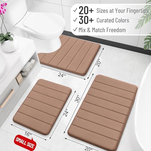 OLANLY Memory Foam Long Bathroom Rugs Runner 59x24, Super Soft Absorbent - Image 2