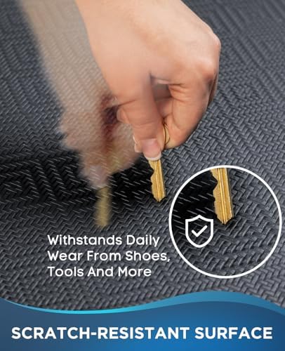 Ophanie Kitchen Mats for Floor,3/4 inch Thick,17x24 Anti Fatigue Cushioned Mat,Kitchen Rugs,Waterproof,Comfort Ergonomic Standing Mat for Office,Home,Sink with 99+ Pairs of Anti-Slip Bottom Ridges - Image 5