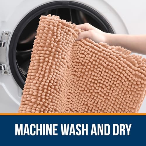 OLANLY Toilet Rugs U-Shaped 24x20, Soft Absorbent Chenille Contour Rugs - Image 5