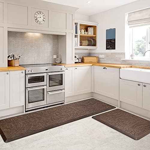 KMAT 2PCS Kitchen Mat Cushioned Anti-Fatigue Comfort Standing Mat Rug by KMAT