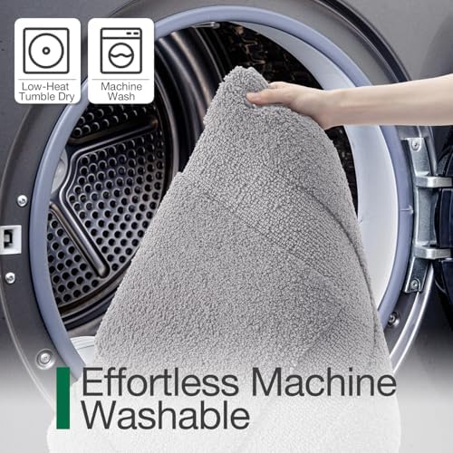 LUMI Ultra Soft Bathroom Rugs Absorbent, Non Slip Bath Mat 16X24, Grey - Image 6