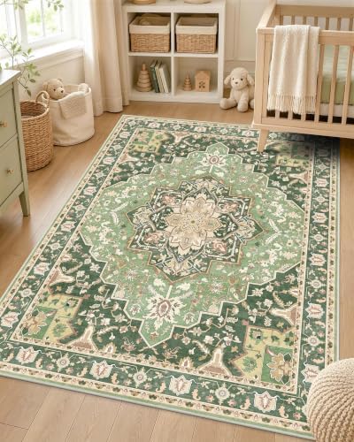 OLANLY 3x4 Washable Accent Rug, Soft Non Slip Carpet for Entryway Bedside by OLANLY