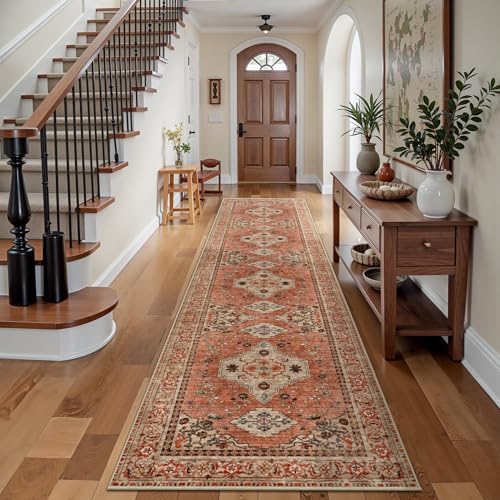 Boho 16ft Runner Rug for Hallways 2.6x16 Washable Runner Rug Non Slip - Image 4