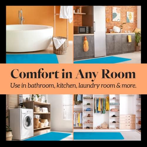 Memory Foam Bath Mat Non Slip Absorbent Super Cozy Velvet Bathroom Rug Carpet (60 inches X 24 inches, Caribbean Sea) - Image 7
