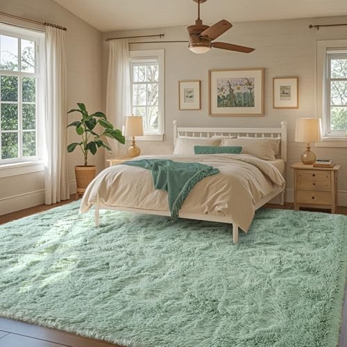 9x12 Area Rugs for Living Room Sage Green, Plush Soft Grass Fluffy Nursery Bedroom Carpet for Kids Teens Home Decor Aesthetic - Image 3