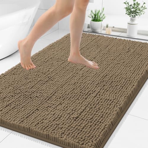 Smiry Bathroom Rugs 40X32, Luxury Chenille Extra Soft Absorbent Bath Mat by Smiry