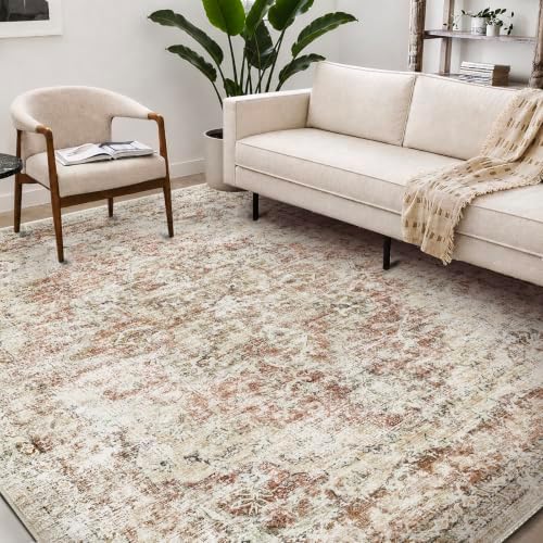 CHAMPLANT Washable Area Rug 10'x14' Boho Design Non-Shedding Easy Care Ideal for High Traffic Areas in Living Room Bedroom Office Coffee Table Kitchen Large Carpet - Image 2