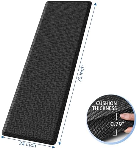 Anti-Fatigue Kitchen Mats for Floor Standing and Comfort Desk Mats 70"x24" - Image 2