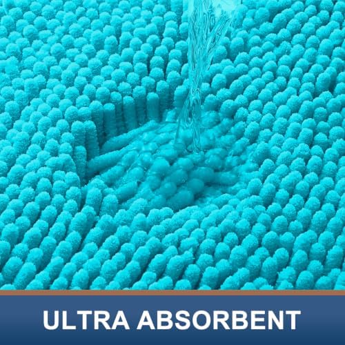 Smiry Bathroom Rugs 24X16, Luxury Chenille Extra Soft Absorbent Bath Mat - Image 4