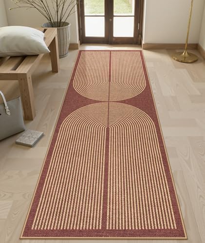 Lahome Modern Rainbow Easy Jute Entryway Rug, Washable Kitchen Runner Rug by Lahome