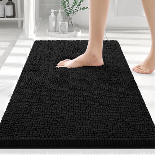 Smiry Bathroom Rugs 24X16, Luxury Chenille Extra Soft Absorbent Bath Mat by Smiry
