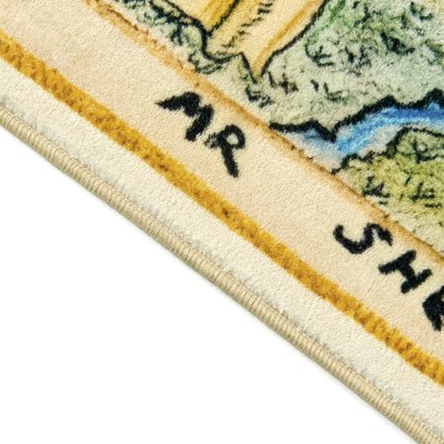 Estmy 8x10 Washable Nursery Rug, Cute Woodland Kids Play Mat for Girls Boys Neutral Soft Crawling Play Mat for Classroom Children Toddlers Bedroom Stain Resistant Easy to Clean, 100 Acre Wood Map Rug - Image 5