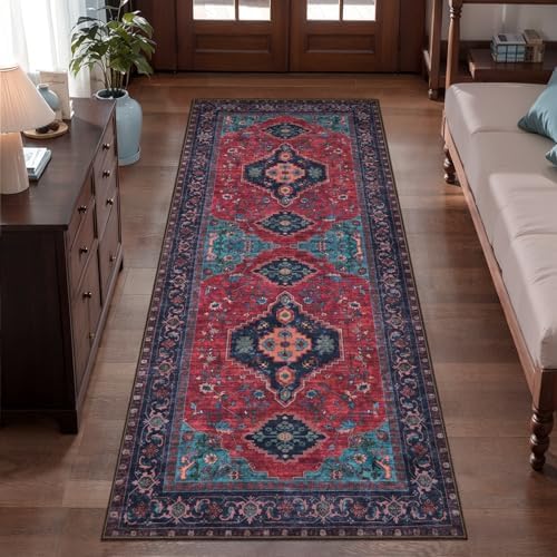 Tangsoo Oriental 2x6 Washable Runner Rugs for Hallways, Non Slip Runner Rug - Image 2