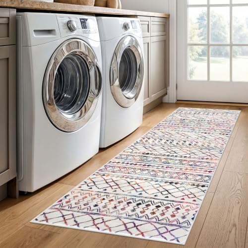 KUTA 2x6 Washable Runners for Hallways, Multi-Color Moroccan Boho Runner - Image 4
