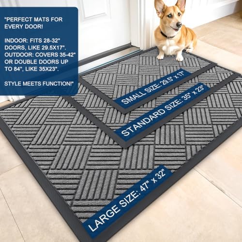 OLANLY Front Door Mat Outside Entrance 47x23, Waterproof Heavy-Duty Doormat - Image 2