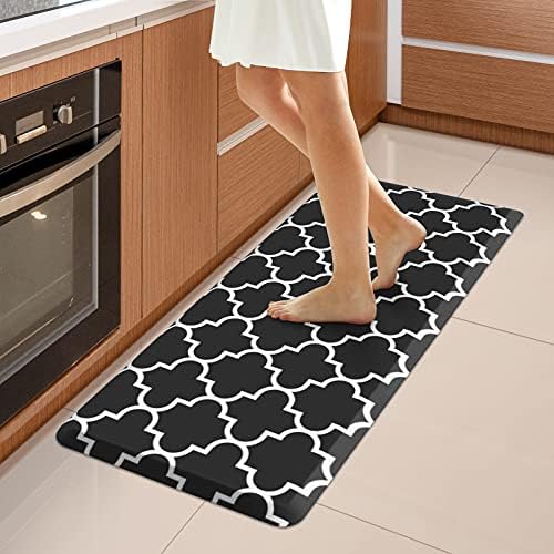 WISELIFE Kitchen Mats and Rugs Cushioned Anti-Fatigue, 17.3"x 39", Black by WiseLife
