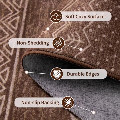 SERISSA 2x14 Washable Non-Slip Boho Runner Rug for Hallway - Image 4