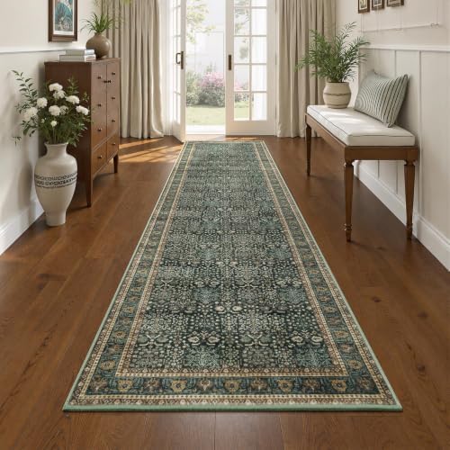 Lofus 2x8 Area Rugs for Hallways, Washable Non-Slip Runner Rug, Green by Lofus
