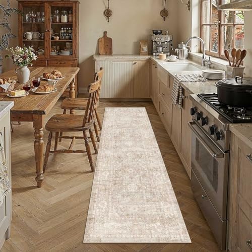 2'6x12 Beige Neutral Kitchen Hallway Runner Rug - Image 3